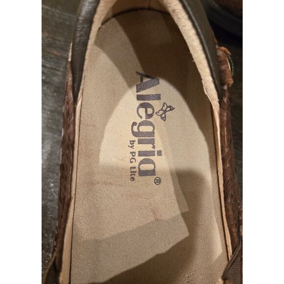 Allegria Keli Embossible Tawny Leather Shoe Brown Womens Size 5.5 - Picture 8 of 10